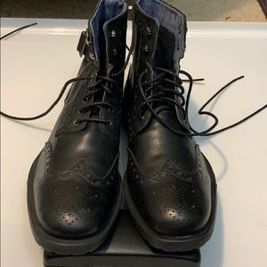Max Wingtip Leather Boots Brand New